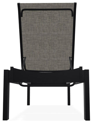 Leeward Sling Stackable Outdoor Chaise Lounge, Storm/Black