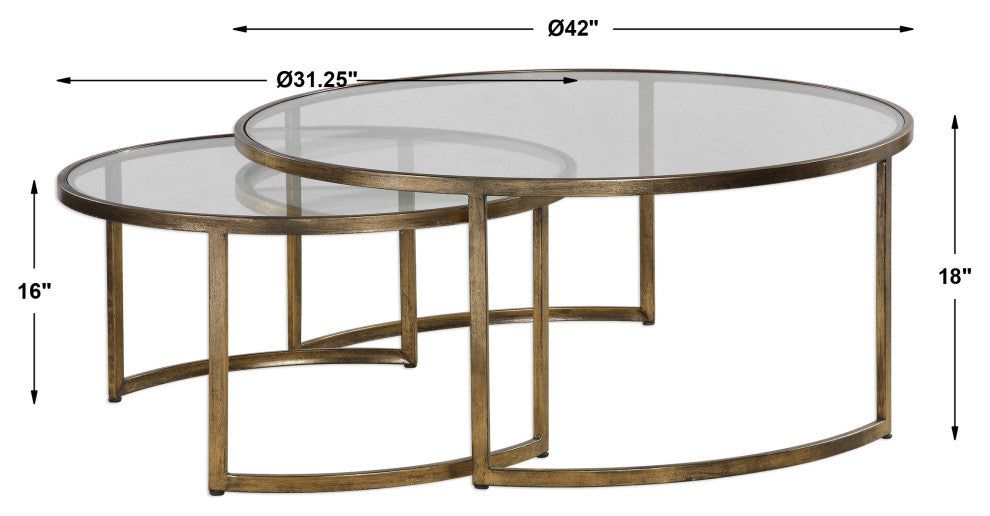 Uttermost Rhea Nested Coffee Tables, Set of 2