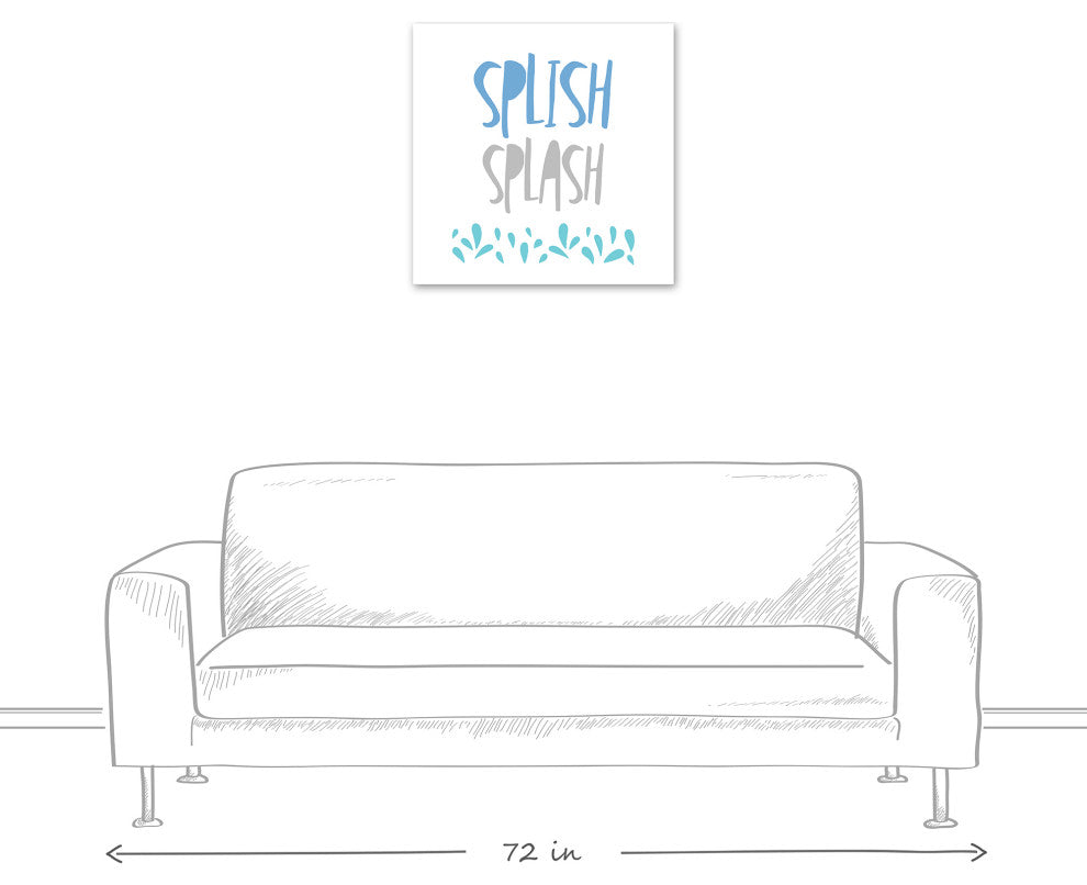 Splish Splash 24x24 Canvas Wall Art