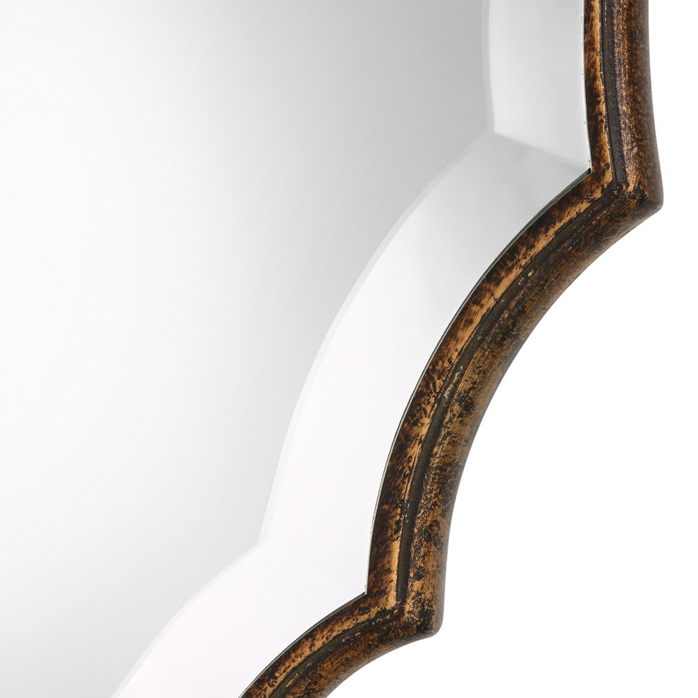 30" Farmhouse Bronze Ornate Mirror