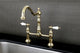Kingston Brass Bridge Kitchen Faucet, Polished Brass