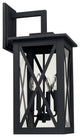 Avondale 4 Light Outdoor Wall Lantern, Black