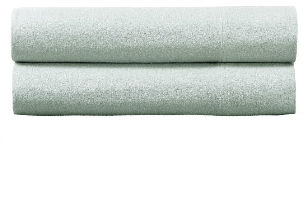 Heavyweight Cotton Flannel Pillowcase Set, Sea, King Pillowcases Pair