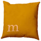 26"x26" Modern Monogram Decorative Throw Pillow, Autumn Gold