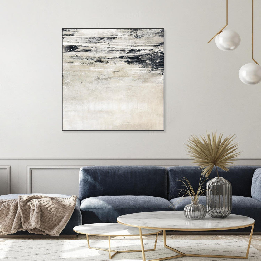 "Rising Wave I" Framed Canvas by Giant Art 30"x30"