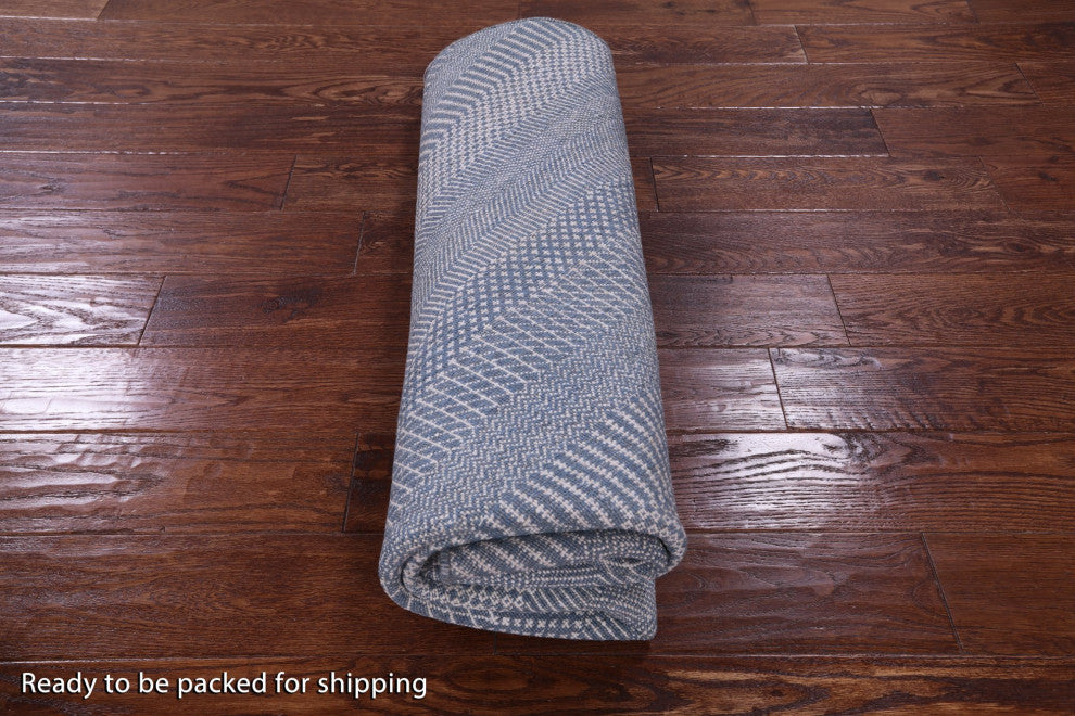 6' Round Handmade Wool and Silk Savannah Grass Rug Q11475