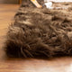 Plush and Soft Faux Sheepskin Fur Shag Area Rug, Dark Brown, 6' X 9'
