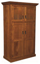 Oak Mission Double Wide Kitchen Pantry, Black