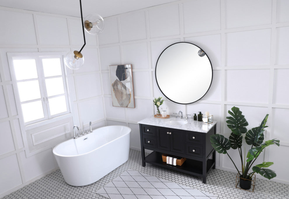 Matilda 48" Single Bathroom Vanity Set, Black