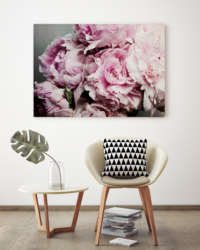 "Peonies Galore Ii" Museum Mounted Canvas Print, 36"x24"