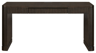 Contemporary Writing Desk, Wood Office Desk, Brown