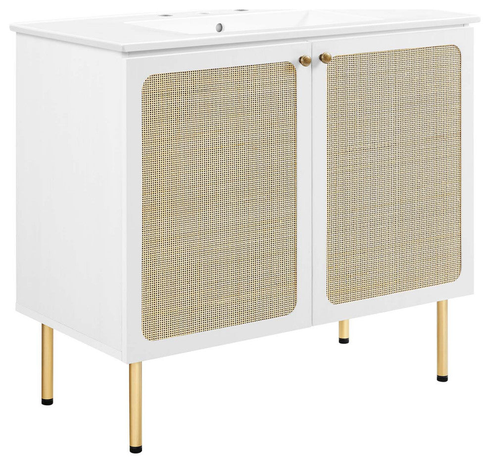 Chaucer 36" Bathroom Vanity - White White