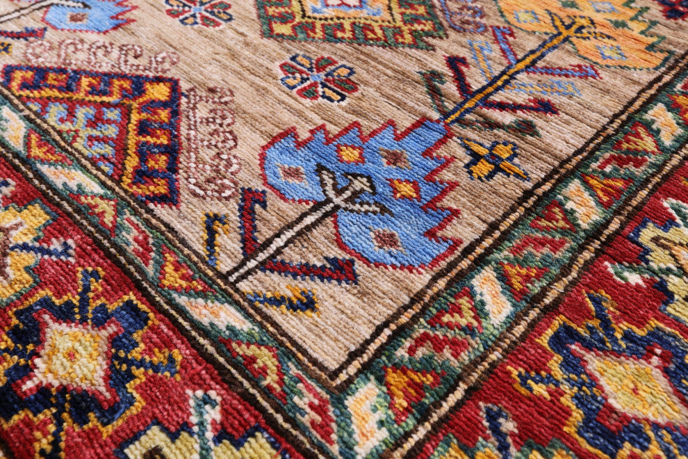 Runner Super Kazak Handmade Wool Rug 2' 9" X 10' Q7702
