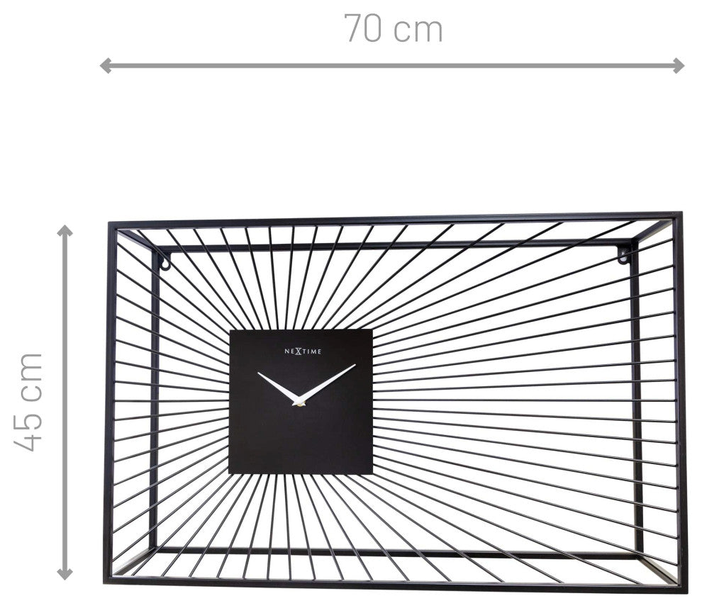 Vasco Wall Clock, Rectangular