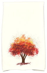 Fall Bounty Floral Print Hand Towel, Brown