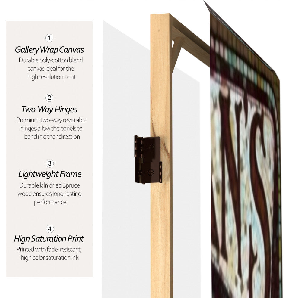 6' Tall Double Sided Confections Canvas Room Divider