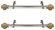 Polychrome 1" Diameter Side Curtain Rod 12-20" Long, Set of 2, Satin Nick