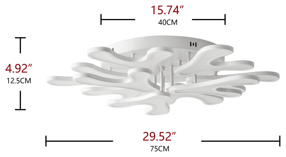 Creative Multi Branch Shape LED Semi Flush Mount Close to Ceiling Light