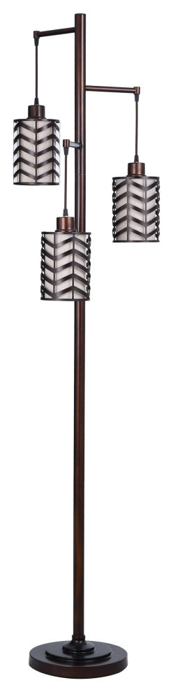 Floor Lamp Rubbed Bronze Finish Steel Shade