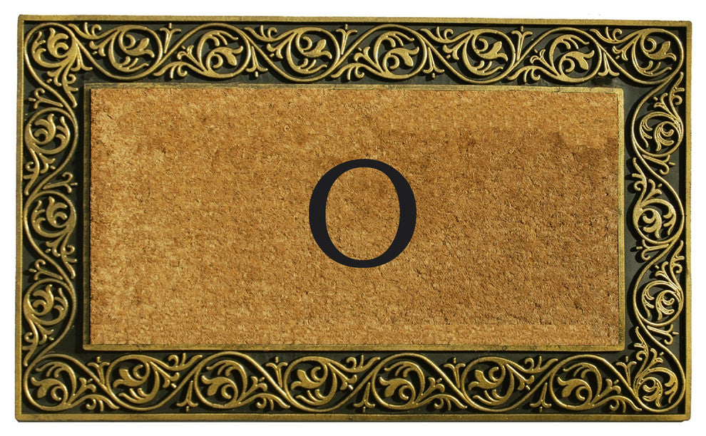Prestige Gold Monogram Doormat 18"x30", Letter O