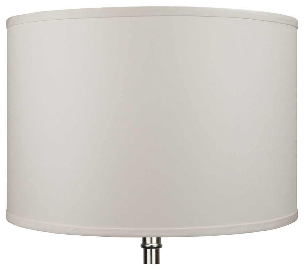 Fenchel Shades, 18"x18"x12" Spider Attachment Drum Lamp Shade, Linen Ivory