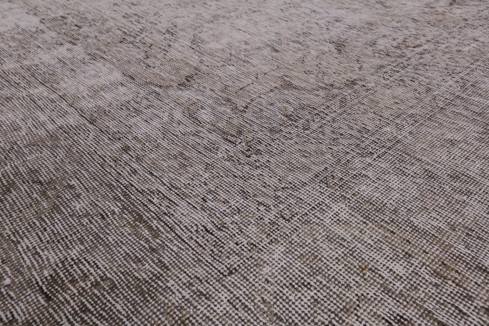 9' 4" X 12' 7" Persian Vintage White Wash Hand Knotted Rug Q4674