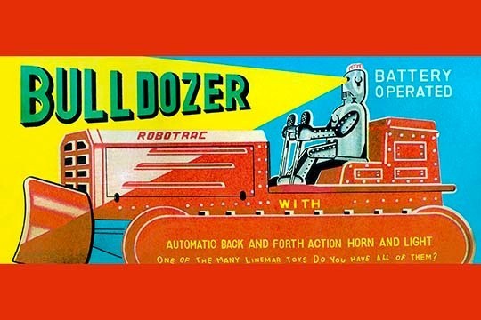 Robotrac Bulldozer- Framed Paper Poster 20" x 30"