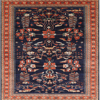 Ahgly Company Indoor Square Mid-Century Modern Area Rugs, 8' Square