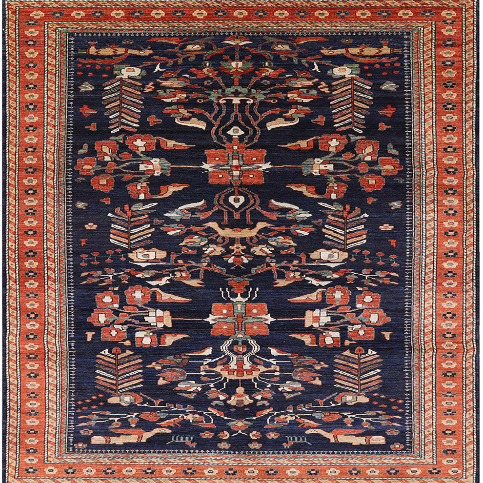 Ahgly Company Indoor Square Mid-Century Modern Area Rugs, 8' Square