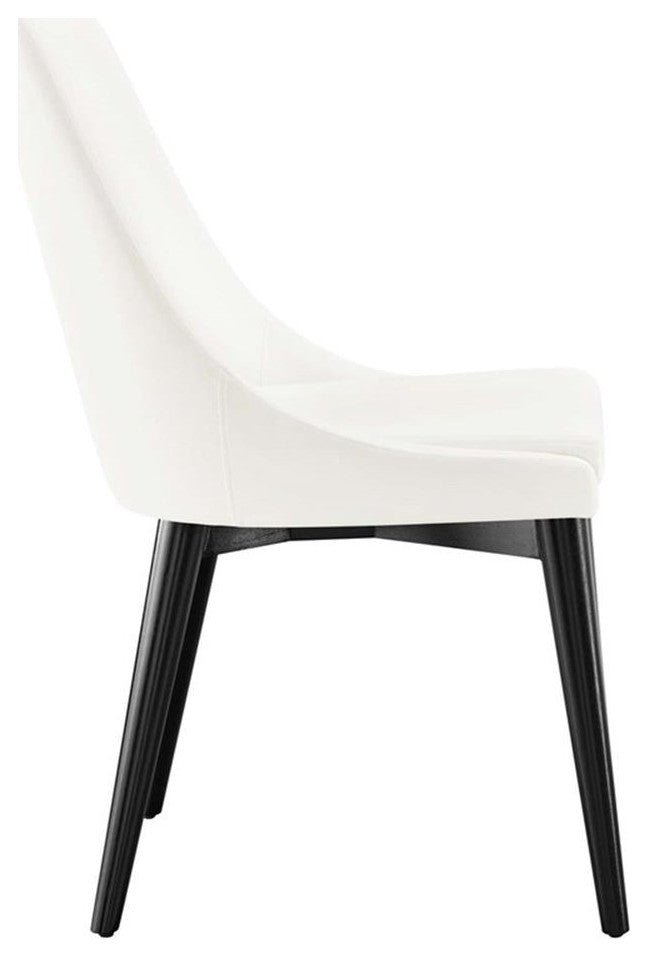 Viscount Performance Velvet Dining Chair, White