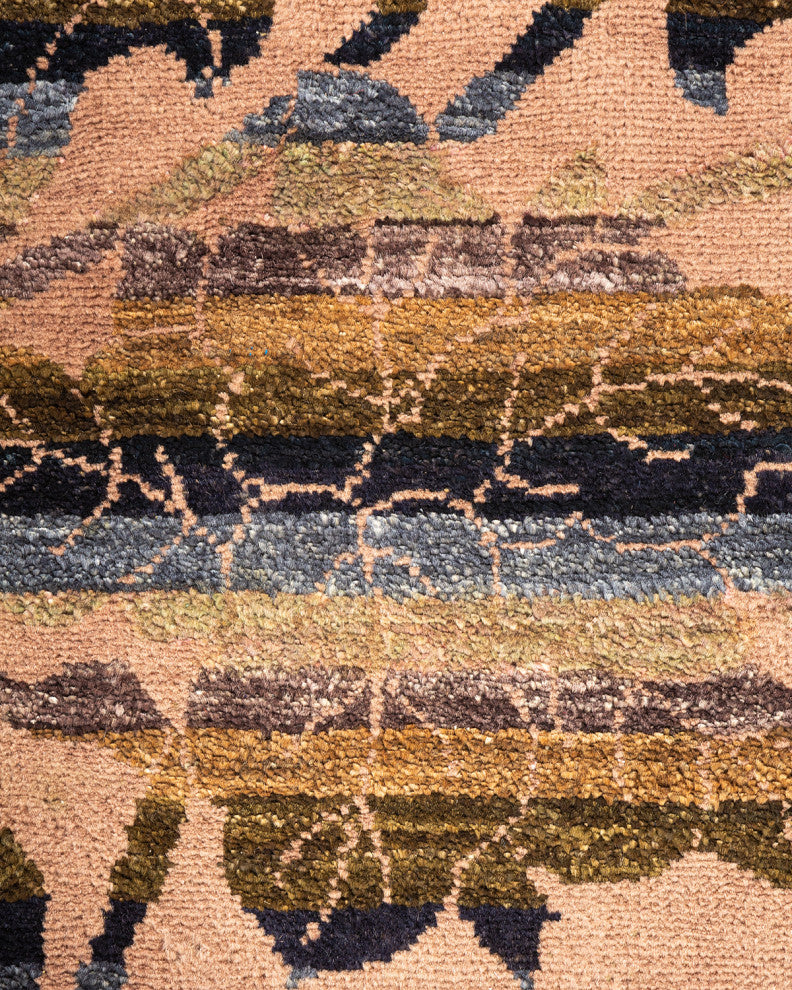 Eclectic, One-of-a-Kind Hand-Knotted Area Rug Brown, 6' 3" x 9' 0"