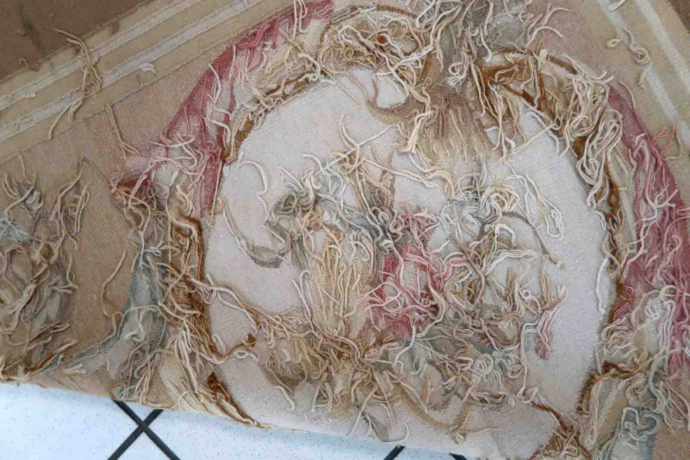 Handmade Vintage French Aubusson Rug 8.7'x12', 266cmx367cm, 1970s