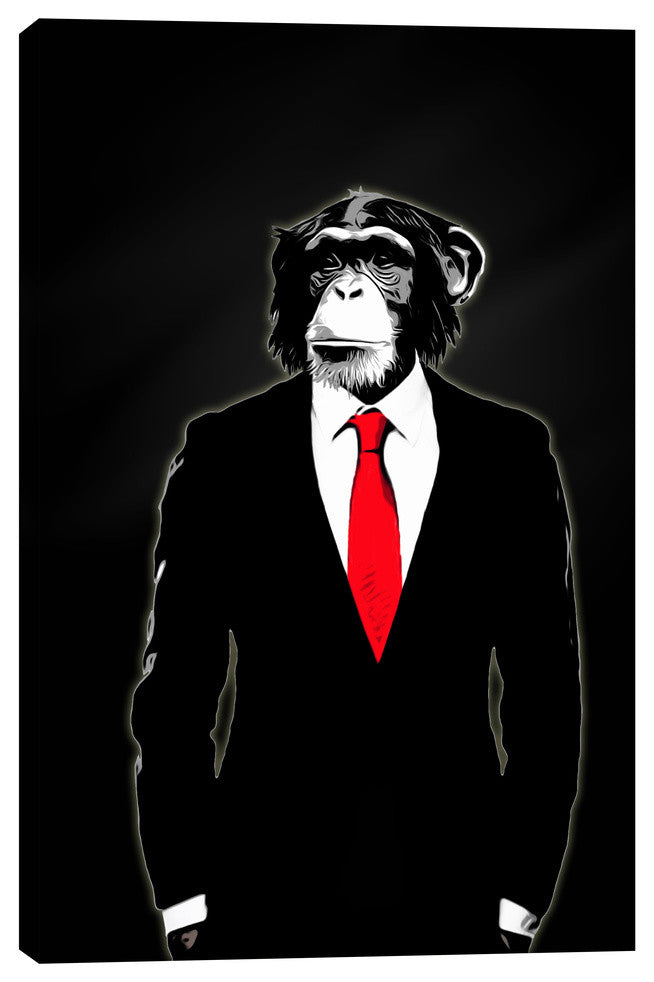 Cortesi Home "Domesticated Monkey" by Nicklas Gustafsson, Giclee Canvas, 18"x26"