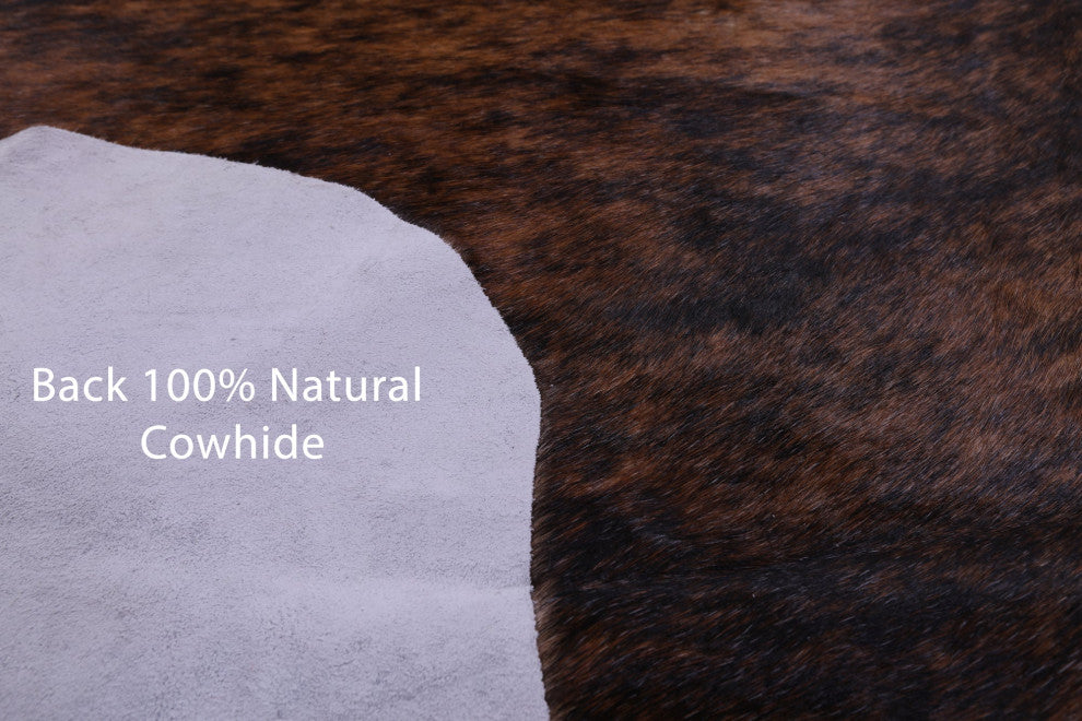 7' 7" X 6' 9" Organic Natural Hair-On Cowhide Area Rug C1615