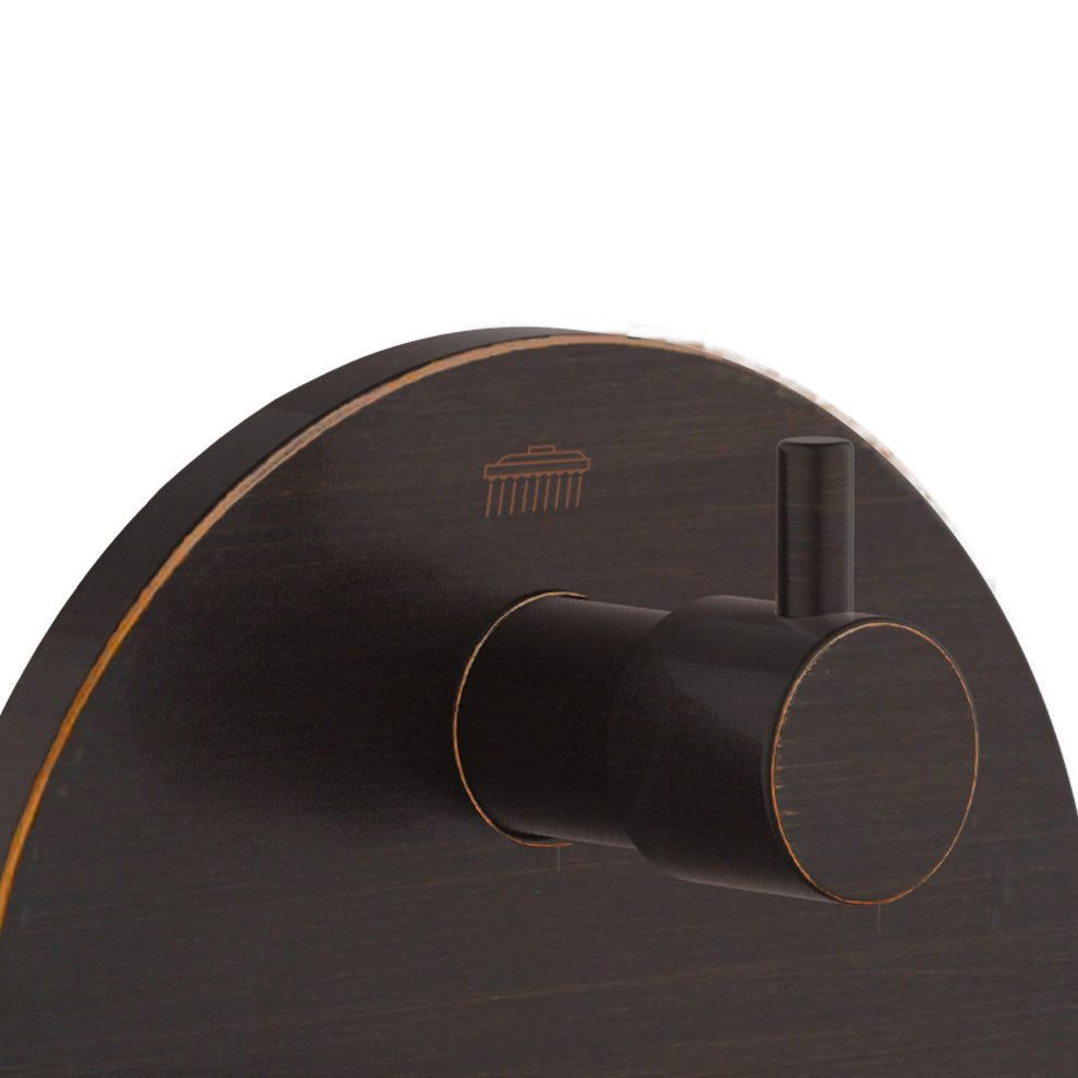 ShowerSpas Two Way Pressure Balance Valve with Oil-Rubbed Bronze Trim Kit