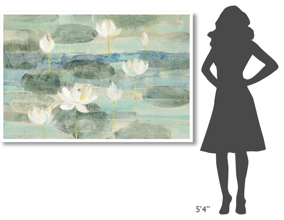 "Water Lilies Bright" Digital Paper Print by Albena Hristova, 62"x42"