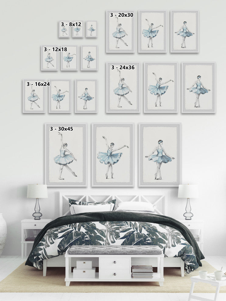 The Last Dancer Triptych, 3-Piece Set, 24x36 Panels