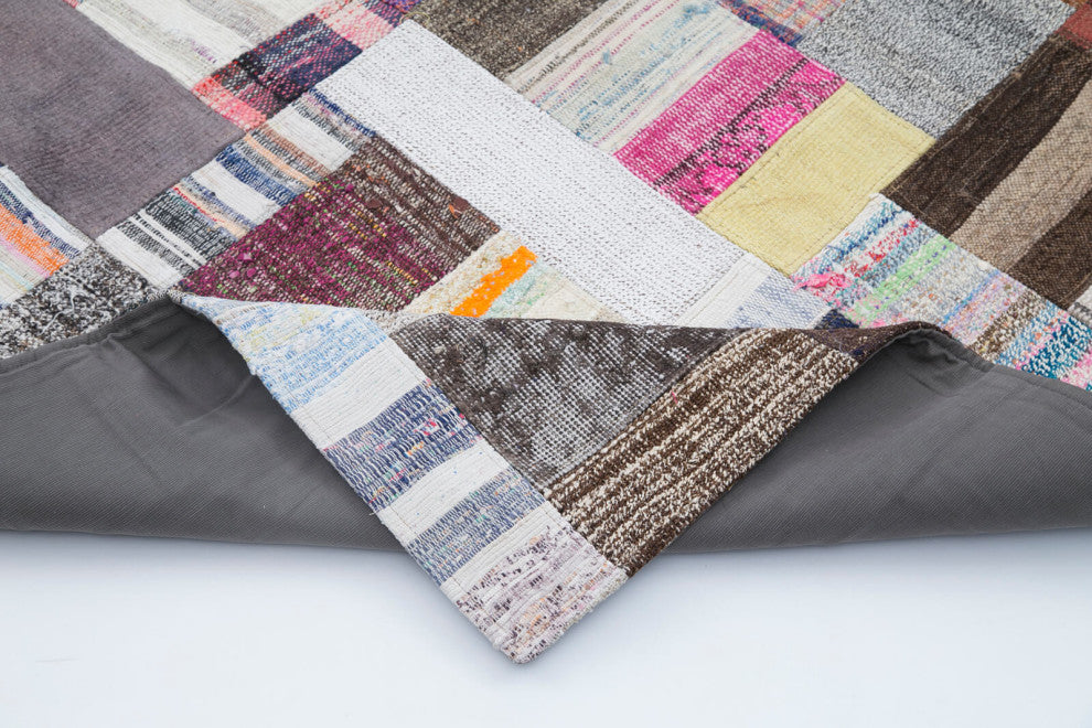 Rug N Carpet - Handmade Anatolian 8' 0'' x 10' 0'' Rustic Patchwork Kilim Rug