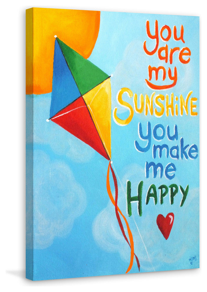 "Sunshine Kite" by Nicola Joyner Painting Print Wrapped Canvas, 40x60