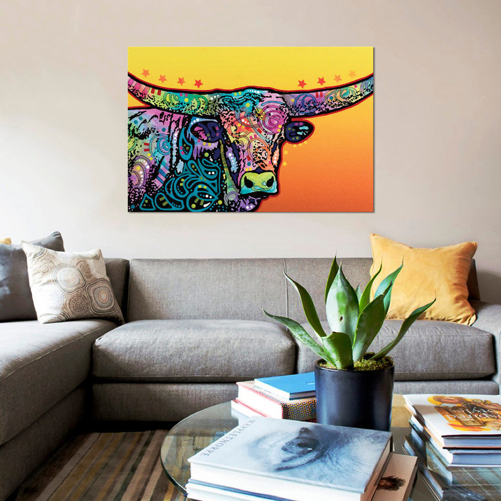 "The Longhorn" by Dean Russo, Canvas Print, 26"x18"
