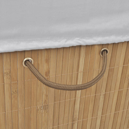 vidaXL Laundry Basket Laundry Hamper Dirty Clothes Basket Rectangular Natural