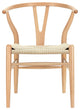 Wishbone Chair Wood, Wishbone Chair With Nature Seat, Nature