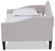 Selena Contemporary Fabric Upholstered Twin Daybed, Beige
