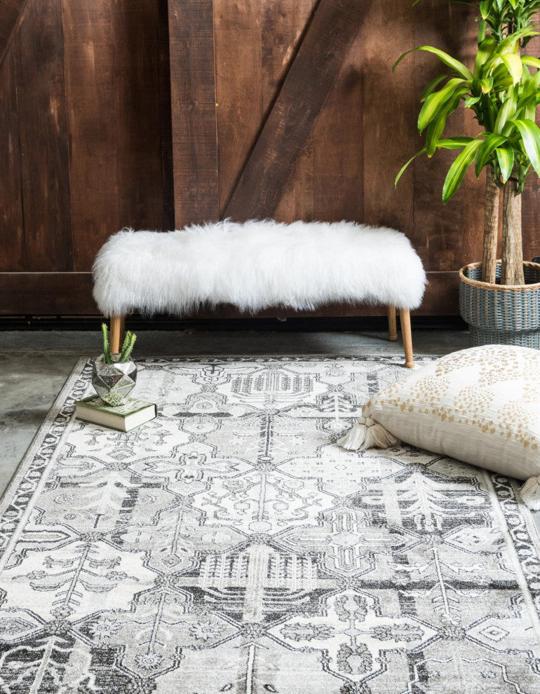 Rug Unique Loom La Jolla Ivory Rectangular 3' 3 x 5' 3