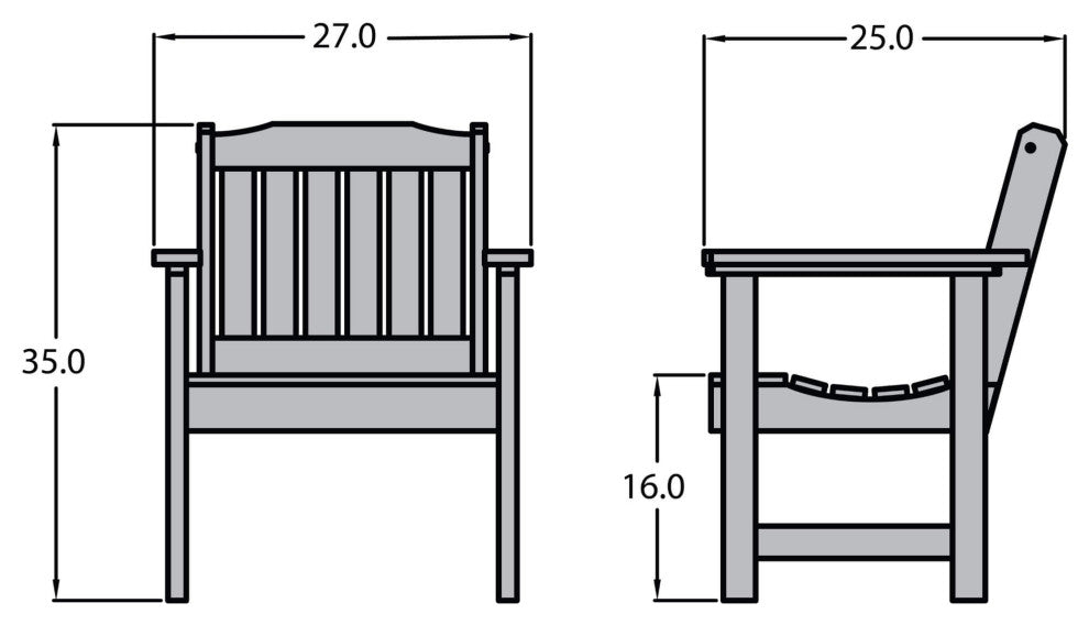 Lehigh Garden Chair, Rustic Red