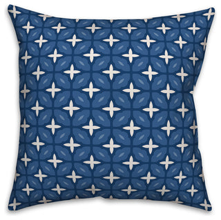Navy Lattice 18x18 Throw Pillow Cover