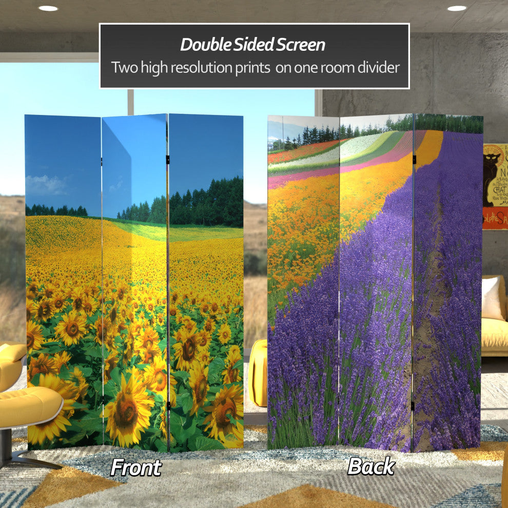 6' Tall Summer Fields Double Sided Room Divider