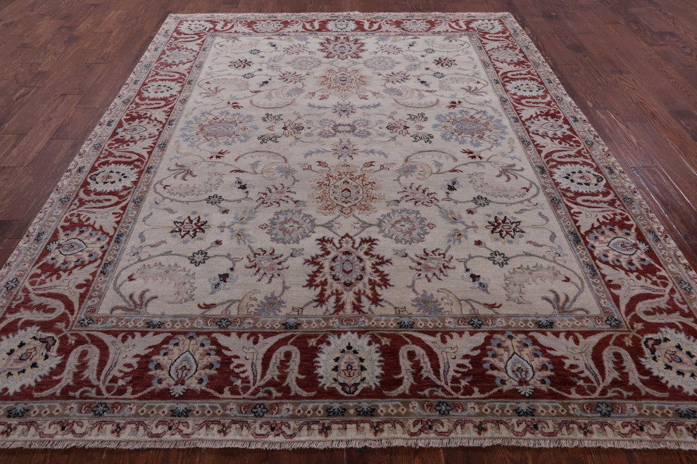 Persian Tabriz Hand Knotted Wool Rug 8' 0" X 9' 8" - Q16031