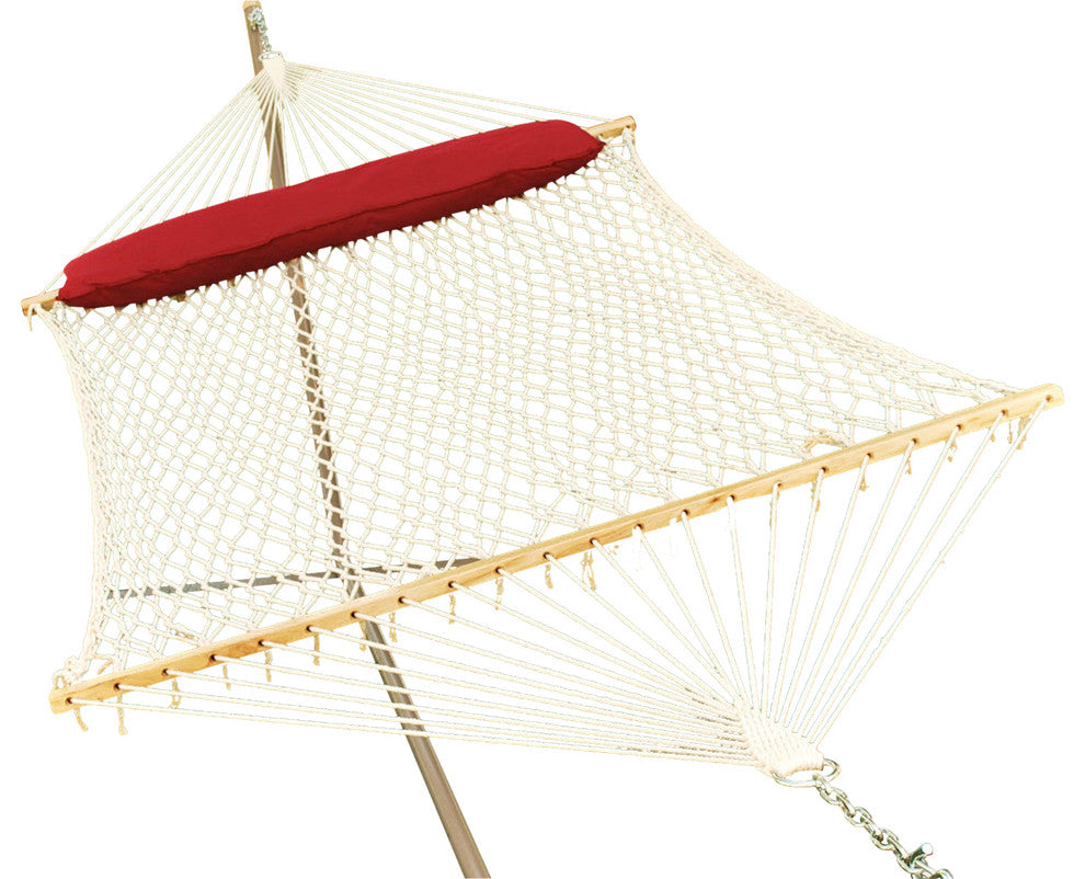 13' Cotton Rope Hammock w/ Hanging Hardware and Pillow