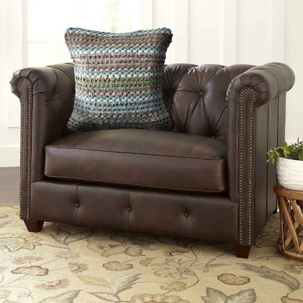Verdant Weave Throw Pillow